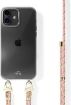 xoxo Wildhearts Rainbow Vibes siliconen hoesje - Geschikt voor iPhone 11 - Hoesje met koord - telefoonkoord - Transparant hoesje - Meerkleurig regenboog koord