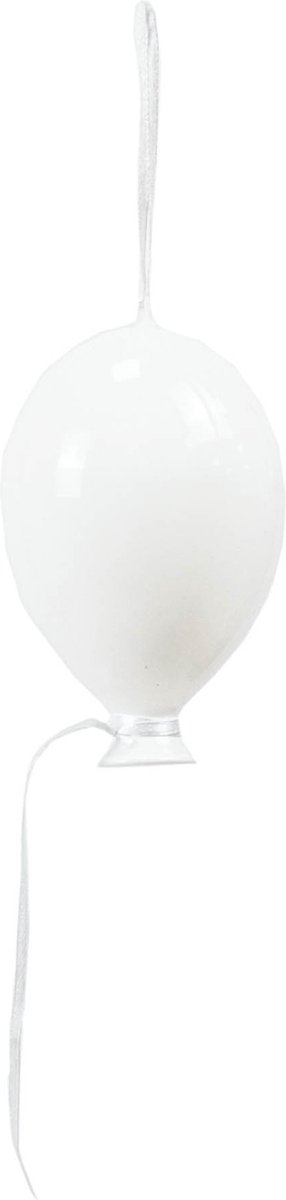 Housevitamin Luchtballon - Decoratieve Hanger - Glas Wit 6.5x10.5cm
