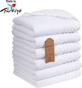 Betully ® Magti - Handdoeken 50 x 100 cm - set van 6 - Hotelkwaliteit – Zware kwaliteit 500 g/m2 Wit