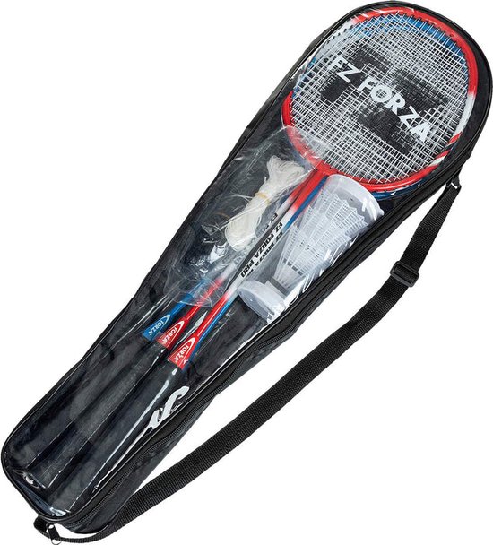 Badminton 4 pcs Set - Rackets/Shuttles/Net - Blue/Yellow