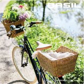 Basil Panier Vélo Roue Avant - Bremen Rattan Look KF - 27L - marron