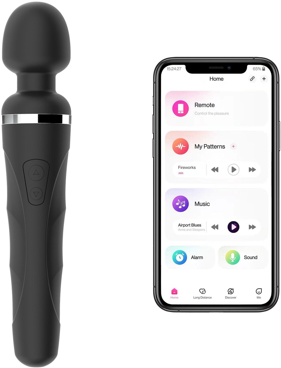 Lovense - Domi 2 - Mini Wand Massager - Wand Vibrator - Vibrator - Wandvibrator - Vibrators voor Vrouwen - Sex Toys voor Mannen en Vrouwen - Vibrators - Clitoris Stimulator - Oplaadbaar - Zwart