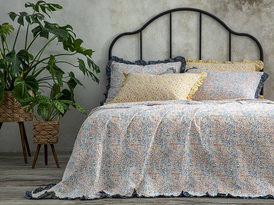 English Home Summer blanket - Bedsprei - 200x220 cm - Blauw