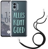 Cazy Hoesje met koord geschikt voor Nokia X30 Alles Komt Goed