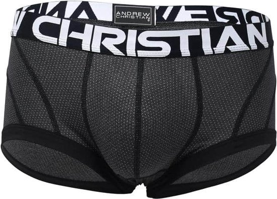 Andrew Christian Active Sports Boxer Charcoal - MAAT S - Heren Ondergoed - Boxershort voor Man - Mannen Boxershort