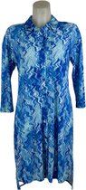 Angelle Milan - Vêtements de voyage pour femme - Robe ondulée bleue - Respirante - Infroissable - Robe durable - En 5 tailles - Taille S
