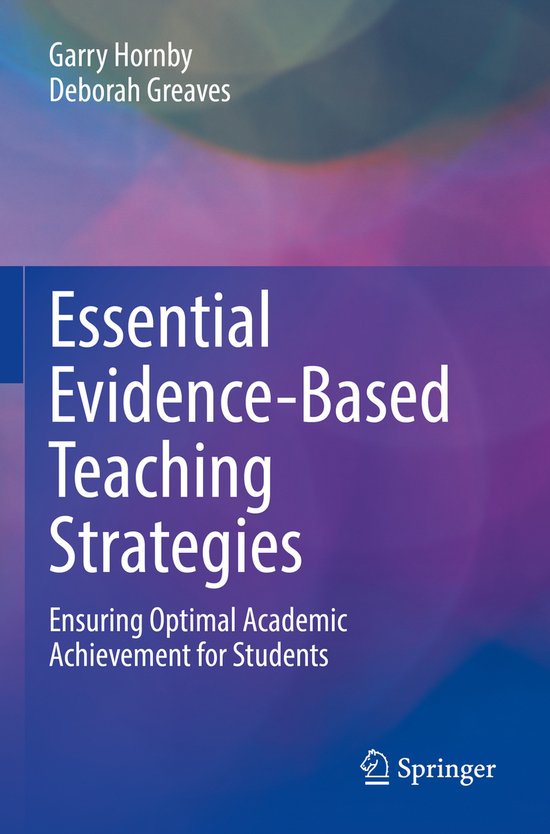 Essential EvidenceBased Teaching Strategies 9783030962319 Garry Hornby Boeken