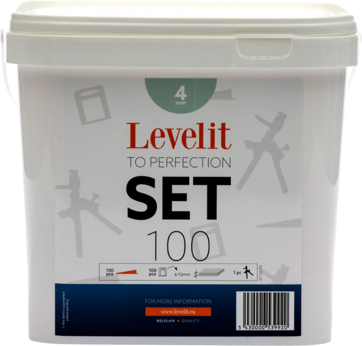 Levelit - Tegel Levelling Starterskit - 4mm - 100 stuks
