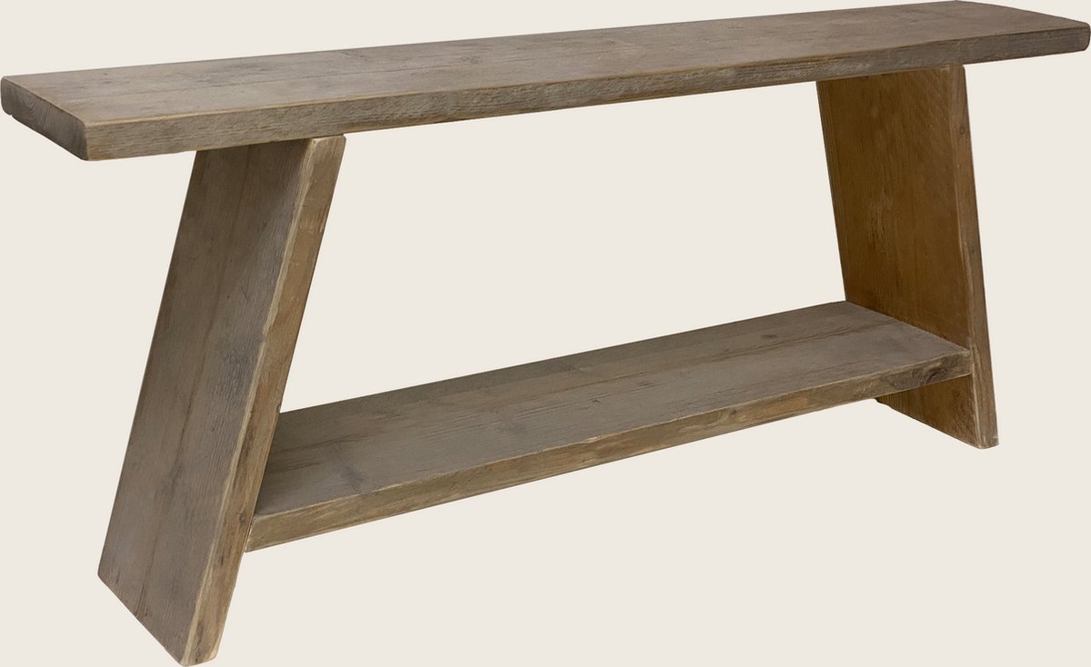 110 cm steigerhouten bank - gebruikt hout - sloop hout - 110x19,5x47 cm