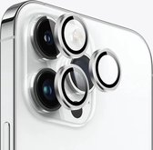 Screenz® - Camera lens protector geschikt voor iPhone 13 Pro / 13 Pro Max - Screenprotector - Beschermglas - Glasplaatje geschikt voor iPhone 13 Pro / iPhone 13 Pro Max - Zilver - 3 stuks