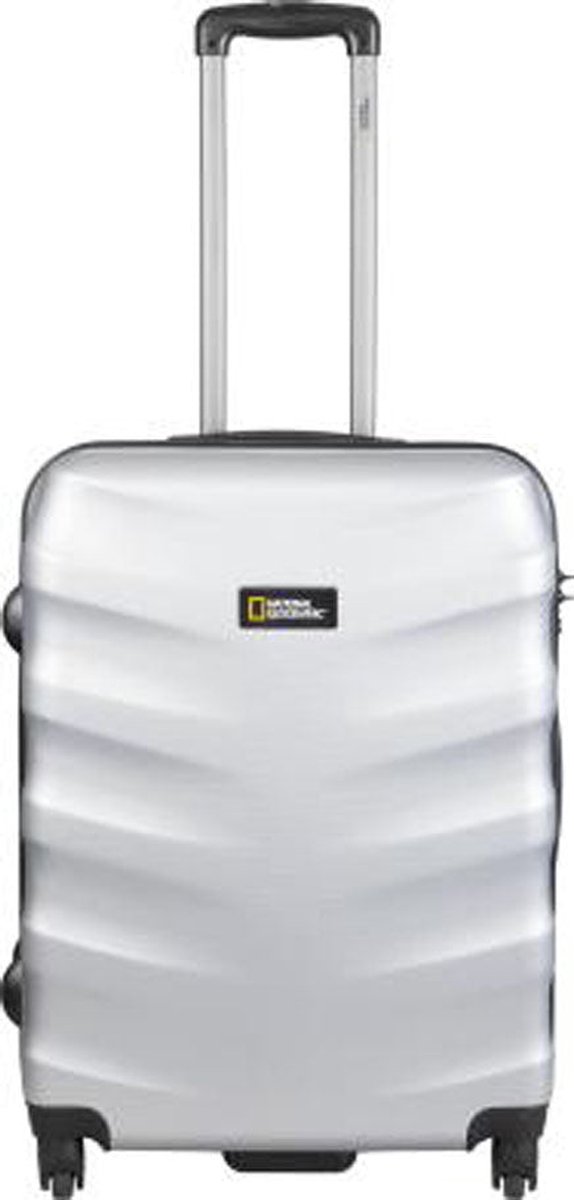 National Geographic Harde Koffer / Trolley / Reiskoffer - 67 cm (Medium) - Arete - Zilver - Zilver / Medium