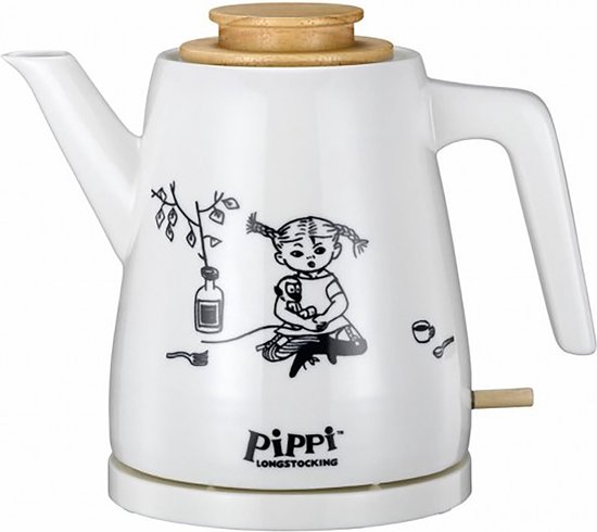 Pippi 20130003 - Pippi Langkous keramische waterkoker - 1,2 Liter - Pippi & meneer Nilsson design