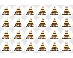 Sluitsticker happy birthday - Verjaardagsstickers