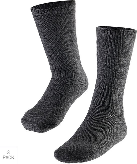 3Pack Synthetische Thermo Kniekousen Heat Keeper Unisex antraciet