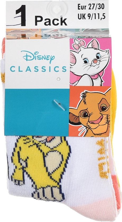 Le King Lion - chaussettes Disney Classic Animals - chaussettes Le King Lion - 3 paires - taille 23/26