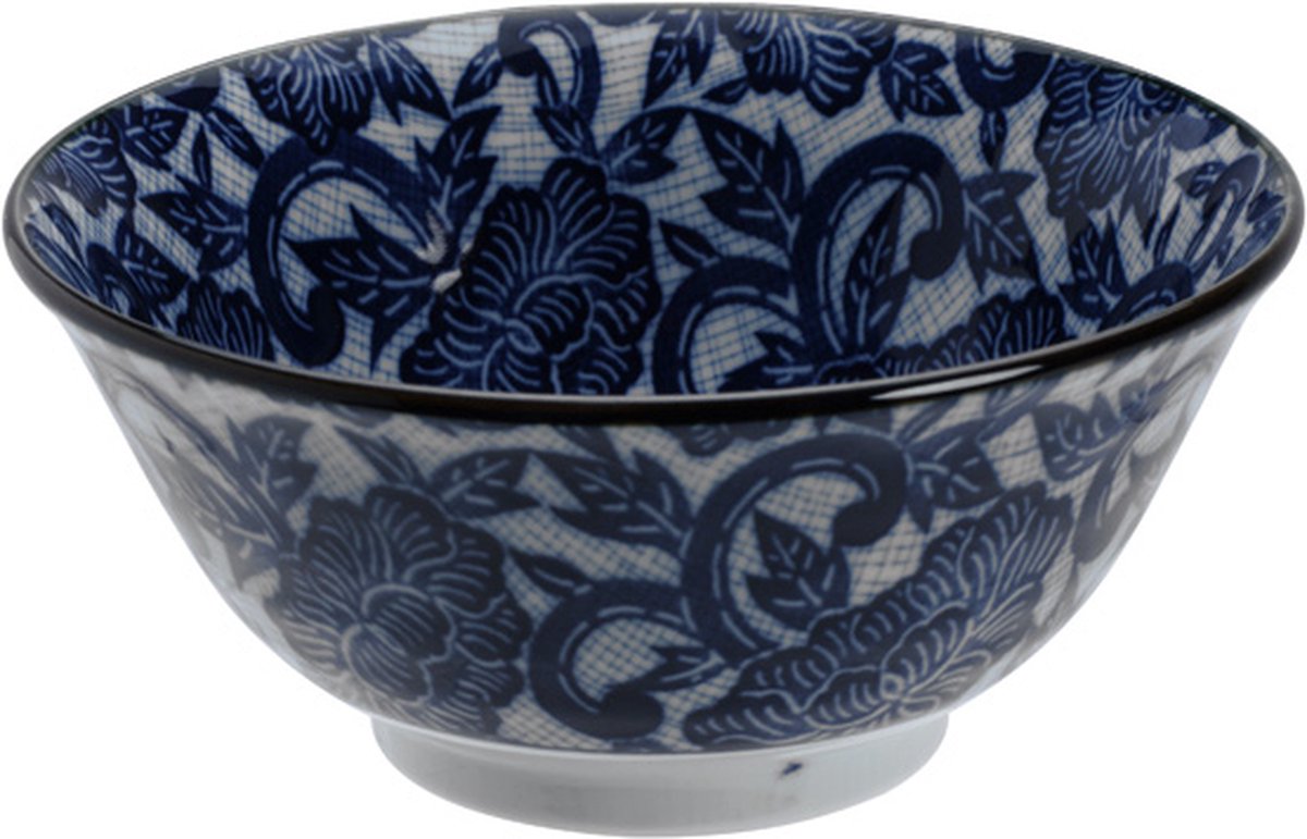 Tokyo Design Studio - Mixed Bowls - Botan Blue - 14.8x6.8cm 550ml