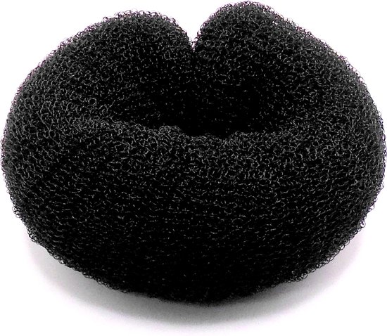 Donut pour cheveux avec fermeture à pression noir