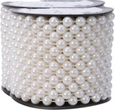 Guirlande de perles Decoris - 2x pcs - blanc - 10 mx 0 cm - plastique - Guirlande de Noël