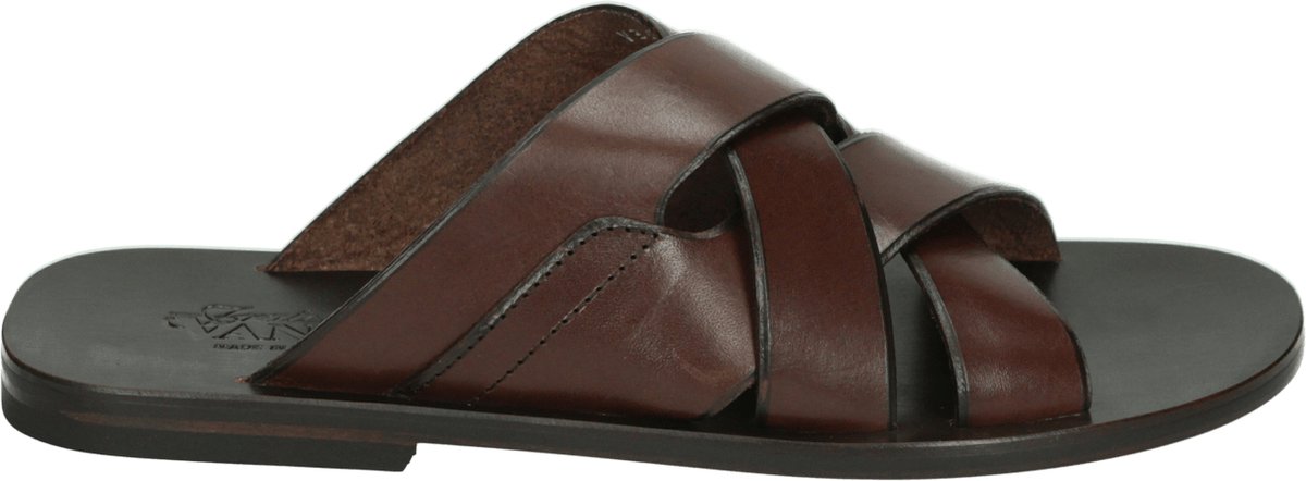 Vanni - V3553 - Heren slippers - Kleur: Bruin - Maat: 41