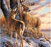 Diamond  Painting Deer in Winter  Full Vierkant 38x48