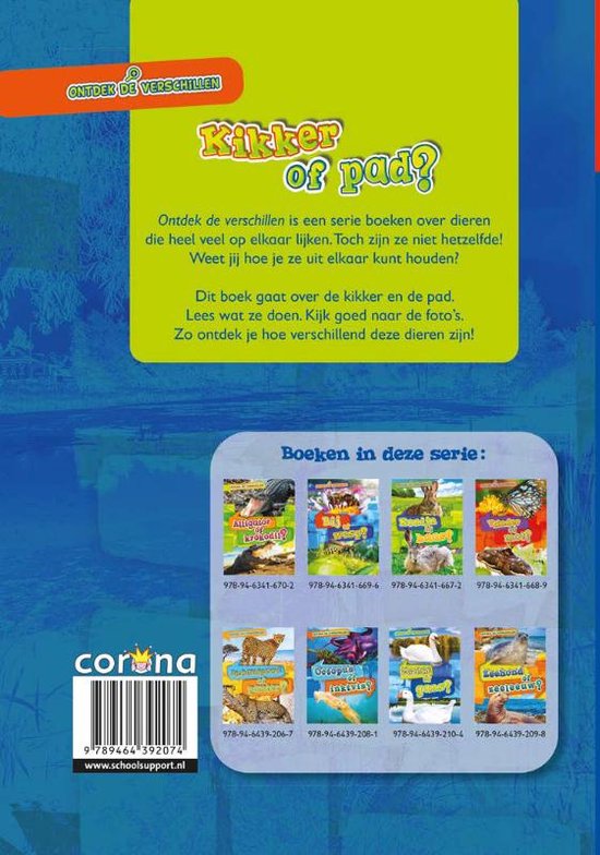 Ontdek de verschillen Kikker of pad? 9789464392074 Kirsten Chang