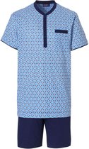 Pastunette Pyjama korte broek - 516 Blue - maat M (M) - Heren Volwassenen - Katoen/Modal- 33231-600-4-516-M