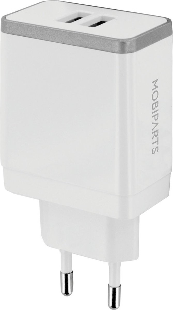Mobiparts Wall Charger Dual USB 24W/4.8A White