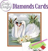 Dotty Designs Diamond Cards - White Swans