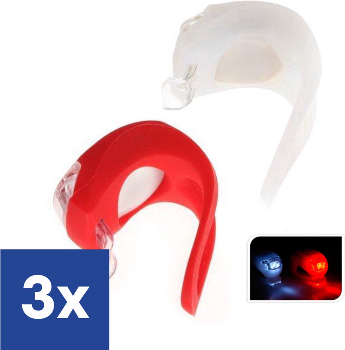 Silicone Fietslampenset - Voor en Achterlicht - Waterdicht