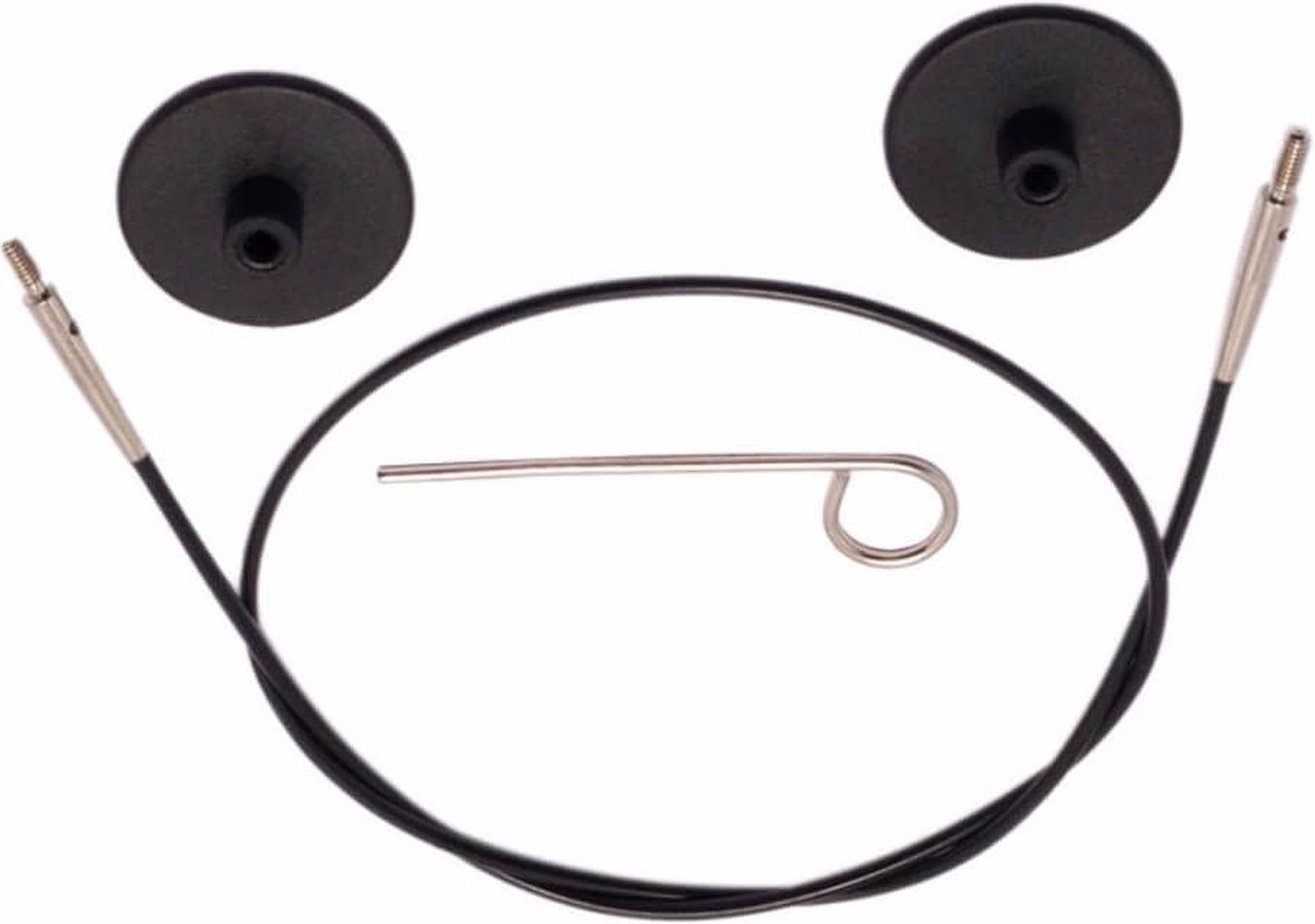 KnitPro kabel 40 cm - zwart (voor verwisselbare naalden) - KnitPro