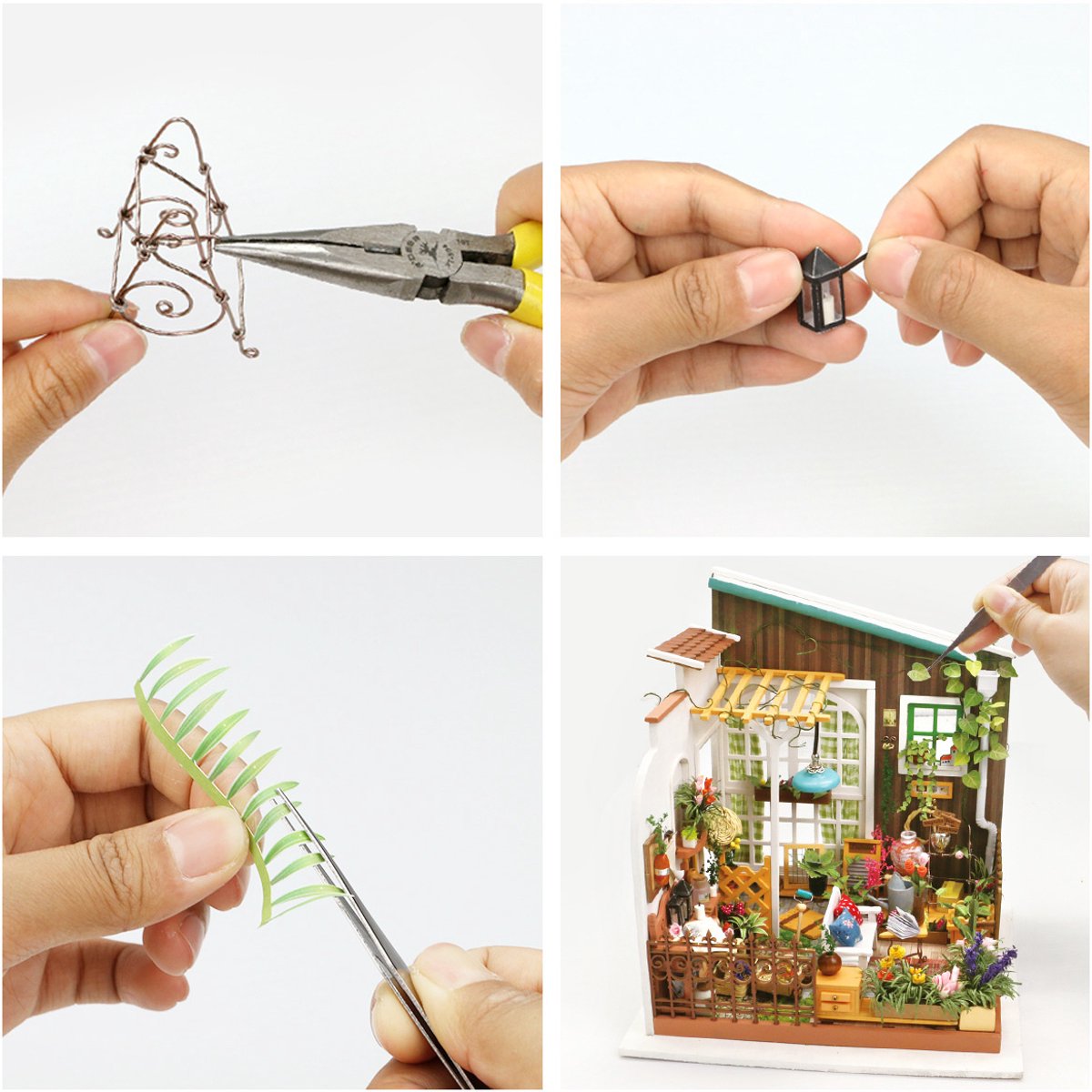 Robotime - DIY Dollhouse Kit-Miller's Garden - Houten Bouwpakket — afbeelding 13
