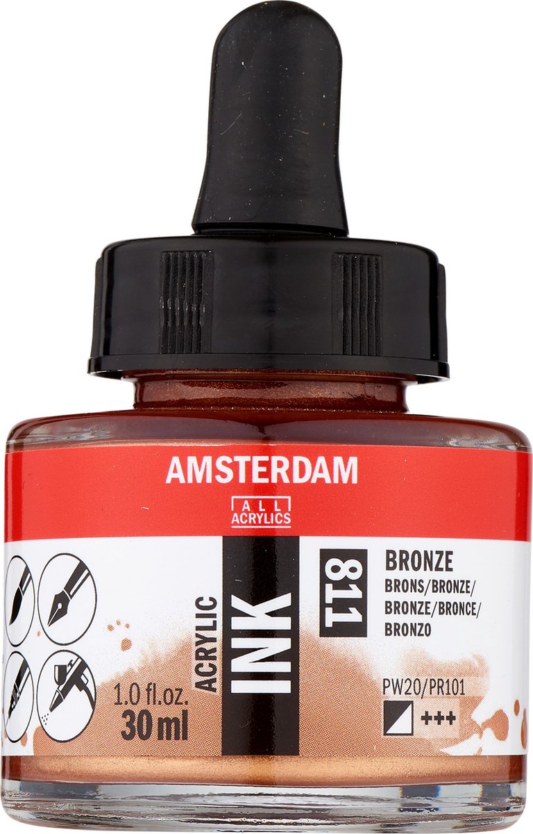 Amsterdam Acrylic Ink Fles 30 ml Brons 811