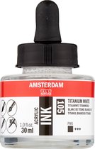 Amsterdam Acrylic Ink Fles 30 ml Titaanwit 105