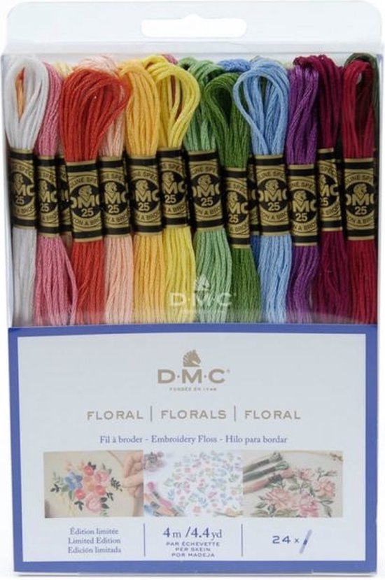 DMC Mouline Splijtzijde Assortiment 24 x 4 meter Floral