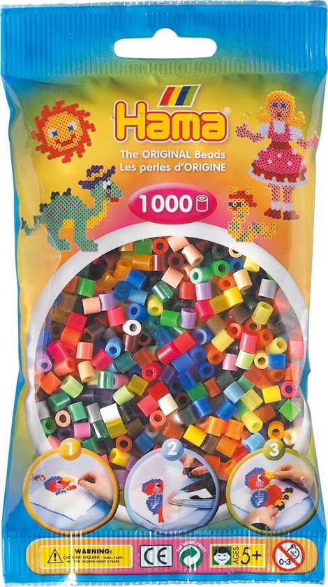 Hama Strijkkralen Kleuren Mix 1000 Stuks
