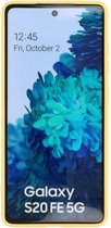Geschikt voor Samsung Galaxy S20FE Case - Geel – Case – Hoes – Bescherming Telefoon – Smartphone Case – Cadeau voor man /vrouw/ vaderdag