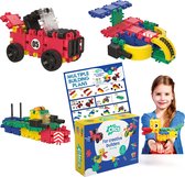 Clics 5 in 1 bouwblokken box– DUURZAAM SPEELGOED gemaakt van GERECYCLEERDE kunststof- bouwset 5 in 1 - speelgoed 4,5,6,7,8 jaar jongens en meisjes- educatief speelgoed- Montessori speelgoed- constructie speelgoed