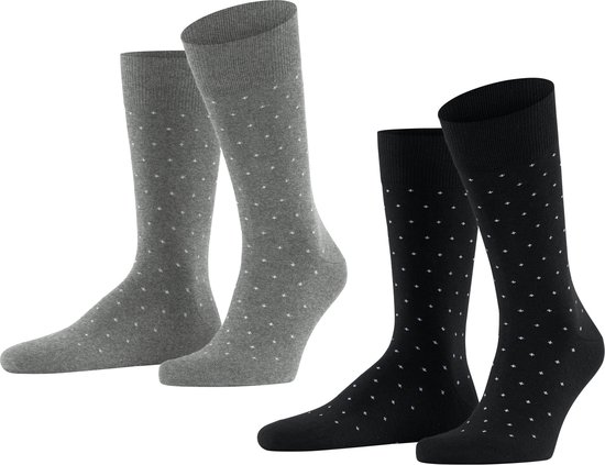 Esprit Fine Dot 2-Pack duurzaam organisch katoen multipack sokken heren veelkleurig - Maat 43-46