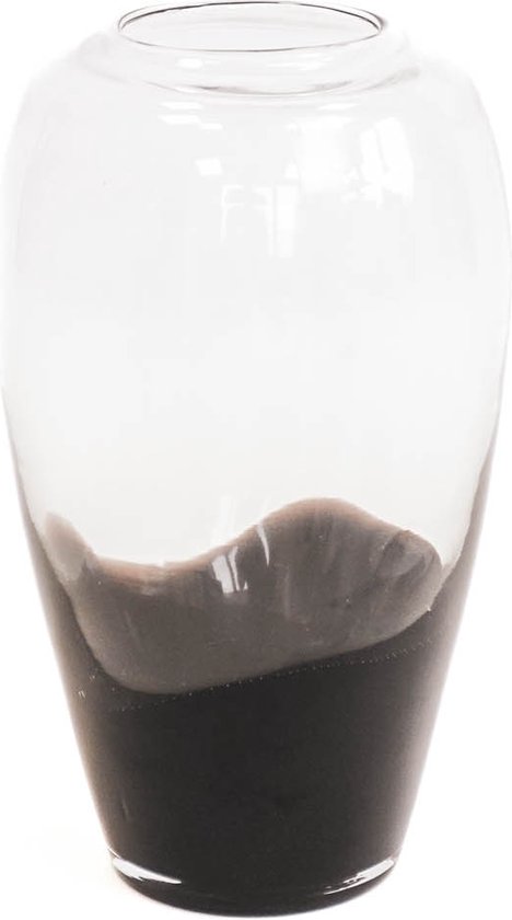 Housevitamin Grote Handige Vaas - Glas - Dipdye - 18x30cm
