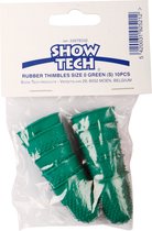 Show Tech - Rubber Fingerlings - Extra Grip For Picking - 10 pièces - Vert - S