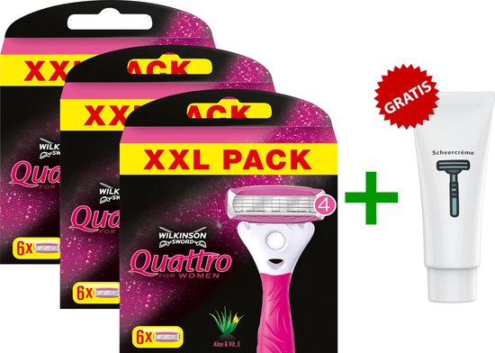 Pack De 5 Lames Wilkinson Sword Quattro Titanium - Recharges 4 Lames, Neuves, Made In Germany
