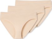 SCHIESSER 95/5 slip (3-pack) - dames kort slips biologisch katoen zand - Maat: 42