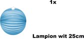 Lampion baby blauw 25cm - festival thema feest verjaardag party papier BBQ strand licht fun