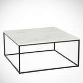 Salontafel - Stijlvol Zwart & Wit - 75x43x75cm - Duurzaam Melamine