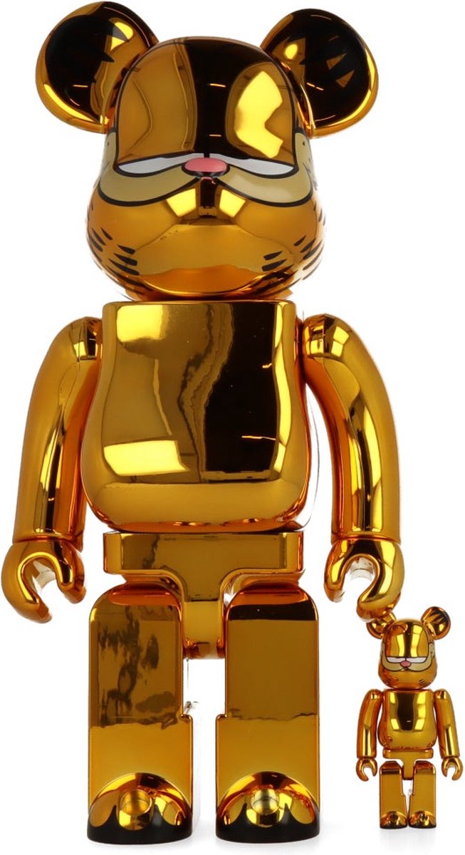 Medicom Toy | Be@rbrick Garfield Gold Chrome 100% & 400