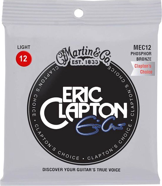 Foto: Martin co mec12 snaren set 92 8 phosphor bronze eric clapton light 012 016 025 032 042 054