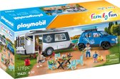 PLAYMOBIL Caravane familiale Fun avec voiture - 71423