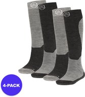 Apollo (Sports) - Skisokken Unisex - Grey Design - Maat 35/38 - 4-Pack - Voordeelpakket
