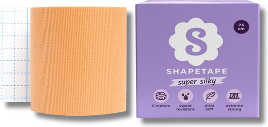 Shapetape Boob tape - Extra breed - Huidskleur - 5 meter lang - Boobtape - BH Tape - Tape voor borsten - Body tape - Booblift tape - Fashion tape - beige