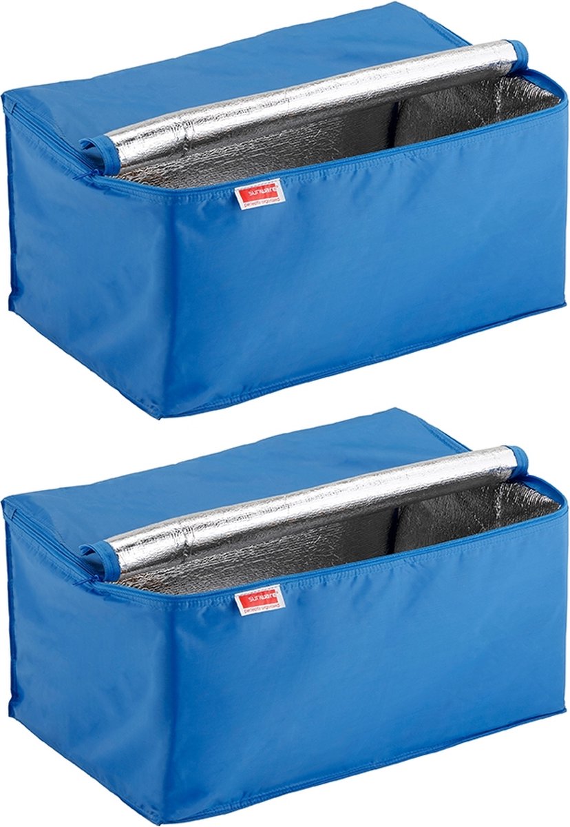 Sunware Square koeltas - Voor vouwkrat 45L en 46L - Set van 2 - Blauw